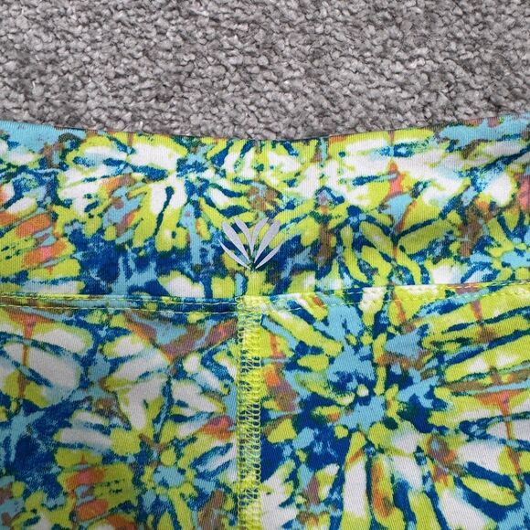 Forever 21 Tie-Dye Compression Shorts Womens Small Neon Green Blue Pink Active - Picture 3 of 11